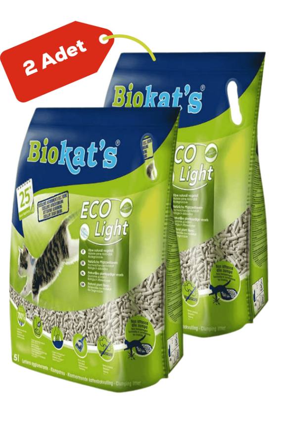 Biokats Pelet Kedi Kumu Eco Light 2x5lt - 1
