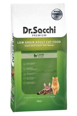 Dr.Sacchi Düşük Tahıllı Kuzu Etli Yetişkin Kedi Maması 10kg - DR.SACCHI