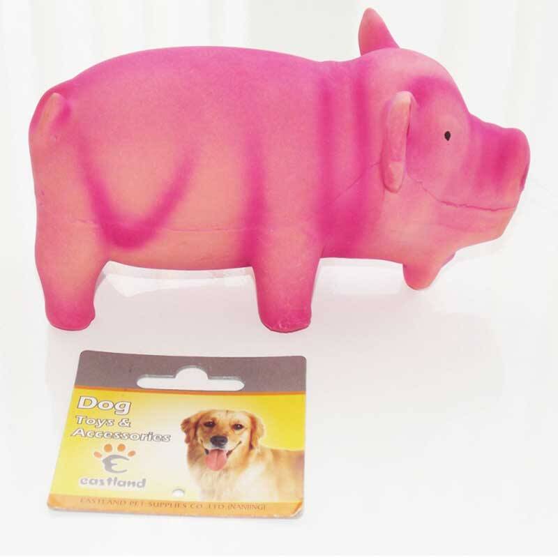 Eastland Sesli Peluş Domuz Şeklinde Köpek Oyuncağı 15cm - 1