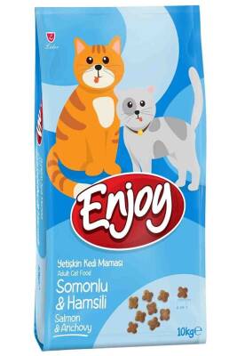 Enjoy Somonlu ve Hamsili Yetişkin Kedi Maması 10kg - ENJOY