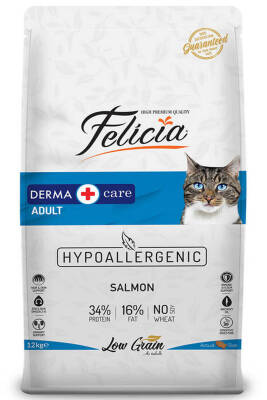 Felicia Düşük Tahıllı Hipoalerjenik Somonlu Yetişkin Kedi Maması 12kg - Felicia