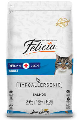 Felicia Düşük Tahıllı Hipoalerjenik Somonlu Yetişkin Kedi Maması 2kg - Felicia