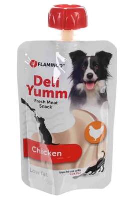 Flamingo Deli Yumm Tavuklu Taze Sıvı Köpek Ödül Maması 90gr - Flamingo 