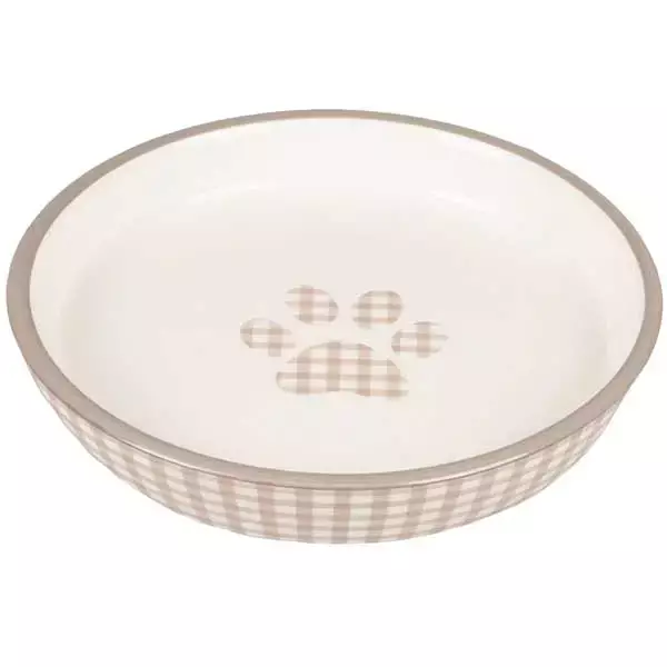 Flamingo Mylo Seramik Kedi Mama Kabı 15cm 180ml Bej - 1