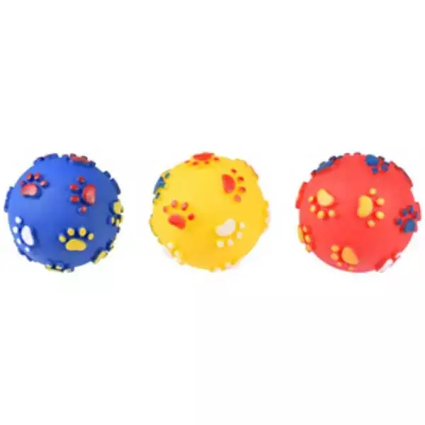 Flamingo Pati Desenli Vinil Top Köpek Oyuncağı 7cm - 1