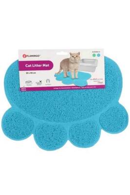 Flamingo Pati Şekilli Kedi Tuvalet Paspası Mavi&Yeşil - Flamingo 