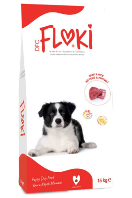 Floki Biftekli ve Pirinçli Yavru Köpek Maması 15kg - Floki