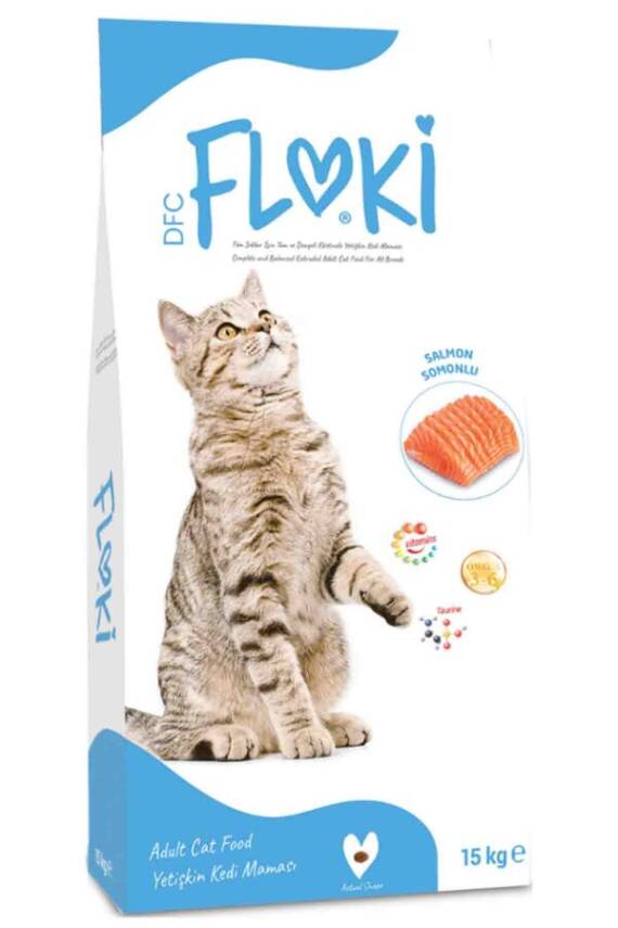 Floki Somonlu Yetişkin Kedi Maması 15kg - 1
