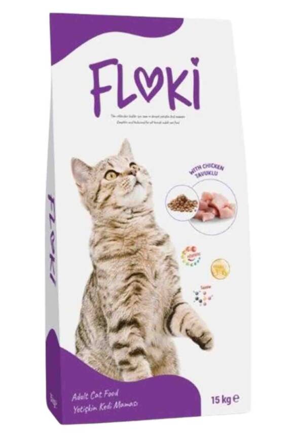 Floki Tavuklu Yetişkin Kedi Maması 15kg - 1