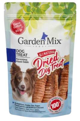 Garden Mix Kurutulmuş Dana Gırtlak Köpek Ödülü 80gr - GARDEN MIX