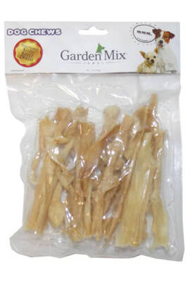 Garden Mix Kurutulmuş Kuzu Kelle Derisi Köpek Ödül Maması Beyaz 100gr - GARDEN MIX