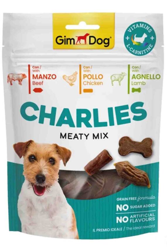 Gimdog Charlies Meaty Mix Sığır Etli, Tavuklu, Kuzu Etli Köpek Ödülü 70gr - 1