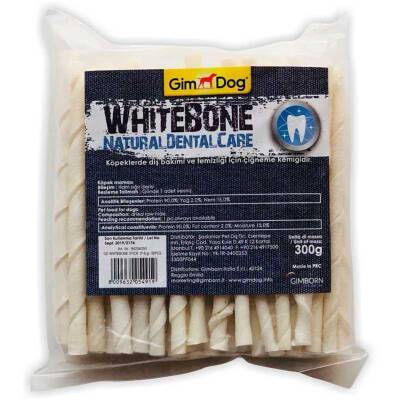 GimDog Mordimi Burgu Çubuk Köpek Ödülü (50li) 12cm 6gr Beyaz - Gimdog 
