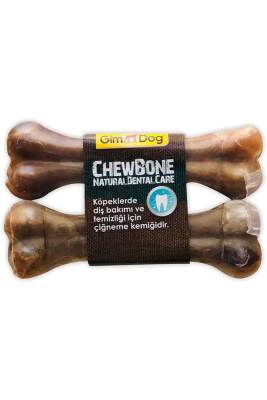 GimDog Mordimi Naturel Press Kemik 14cm 2li - Gimdog 