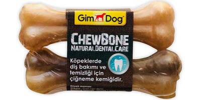 Gimdog Mordimi Press Köpek Ödül Kemiği Natural (2li) - Gimdog 
