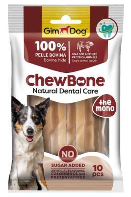 GimDog Rawhide Sticks Burgu Naturel Köpek Çiğneme Kemiği 5’’ 9-10 mm 80gr - Gimdog 