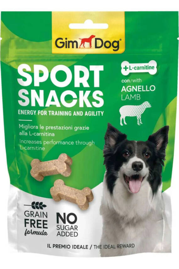 GimDog Sport Snacks Kuzu Etli L-Carnitinli Tahılsız Köpek Ödül Maması 150gr - 1