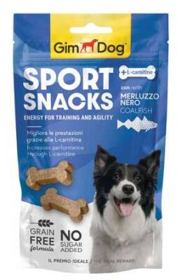 GimDog SportSnacks Kömür Balıklı L-Carnitinli Tablet Köpek Ödül Maması 60gr - Gimdog 