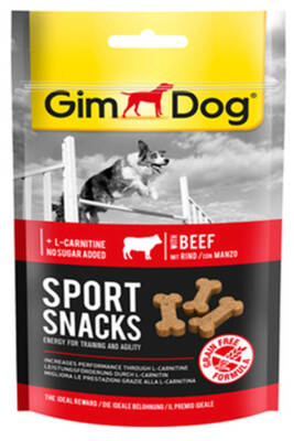 GimDog SportSnacks Sığır Etli L-Carnitinli Tablet Köpek Ödül Maması 60gr - Gimdog 
