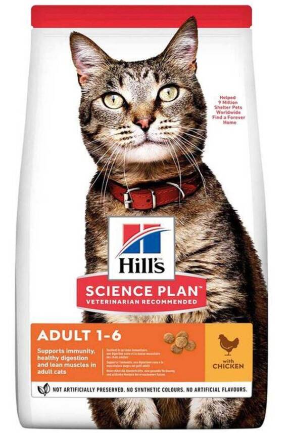 Hills Adult Tavuklu Yetişkin Kedi Maması 8kg+2kg - 1