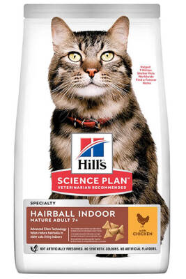Hills Hairball Indoor Tavuklu Tüy Yumağı Önleyici Yaşlı Kedi Maması 1,5kg - Hills