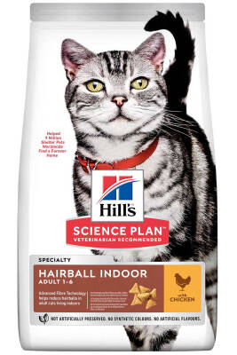 Hills Hairball Indoor Tüy Yumağı Önleyici Tavuklu Yetişkin Kedi Mamasi 1,5kg - Hills