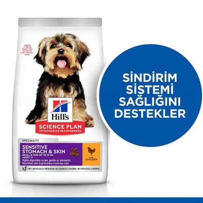Hills Hassas Mide ve Derili Küçük Irk Tavuklu Yetişkin Köpek Maması 1,5kg - Hills