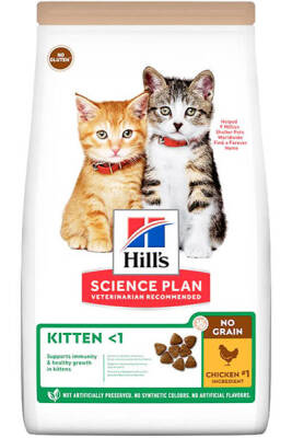 Hills Kitten Tahılsız Tavuklu Yavru Kedi Maması 1,5kg - Hills