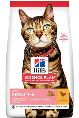 Hills Light Düşük Kalorili Tavuklu Yetişkin Kedi Maması 1,5kg - Hills