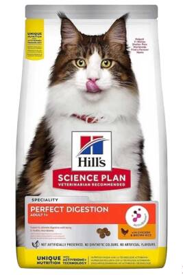 Hills Perfect Digestion Tavuklu ve Esmer Pirinçli Yetişkin Kedi Maması 1,5kg - Hills