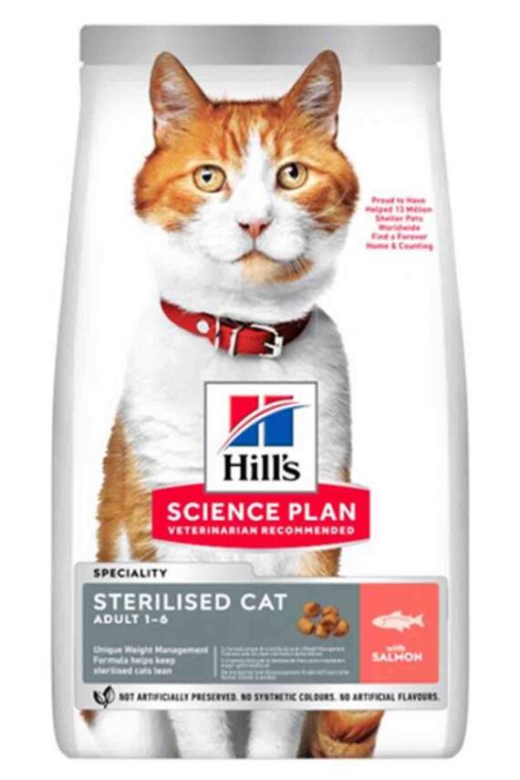 Hills Somonlu Kısırlaştırılmış Kedi Maması 8kg+2kg - 1