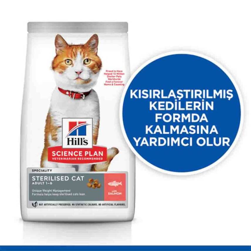 Hills Somonlu Kısırlaştırılmış Yetişkin Kedi Maması 1,5kg - 2