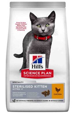 Hills Sterilised Kitten Tavuklu Kısırlaştırılmış Yavru Kedi Maması 10kg - Hills
