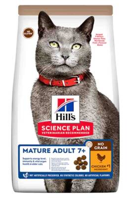 Hills Tahılsız Mature Adult +7 Tavuklu Yaşlı Kedi Maması 1,5kg - Hills