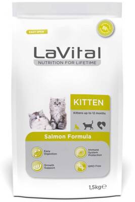 LaVital Kitten Somonlu Yavru Kedi Maması 1.5kg - LaVital