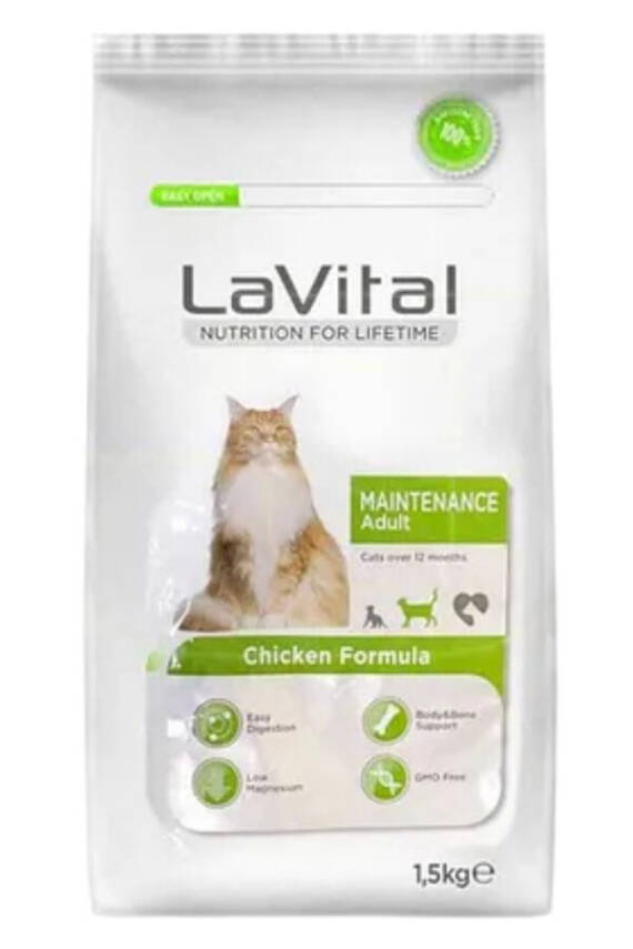 Lavital Maintenance Tavuklu Yetişkin Kedi Maması 1,5kg - 1