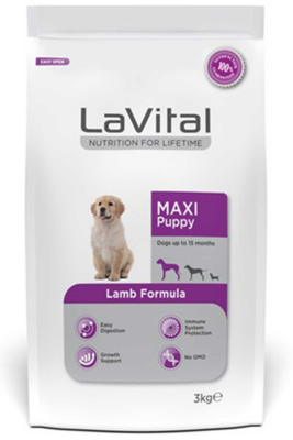 LaVital Maxi Puppy Kuzulu Köpek Maması 3kg - LaVital