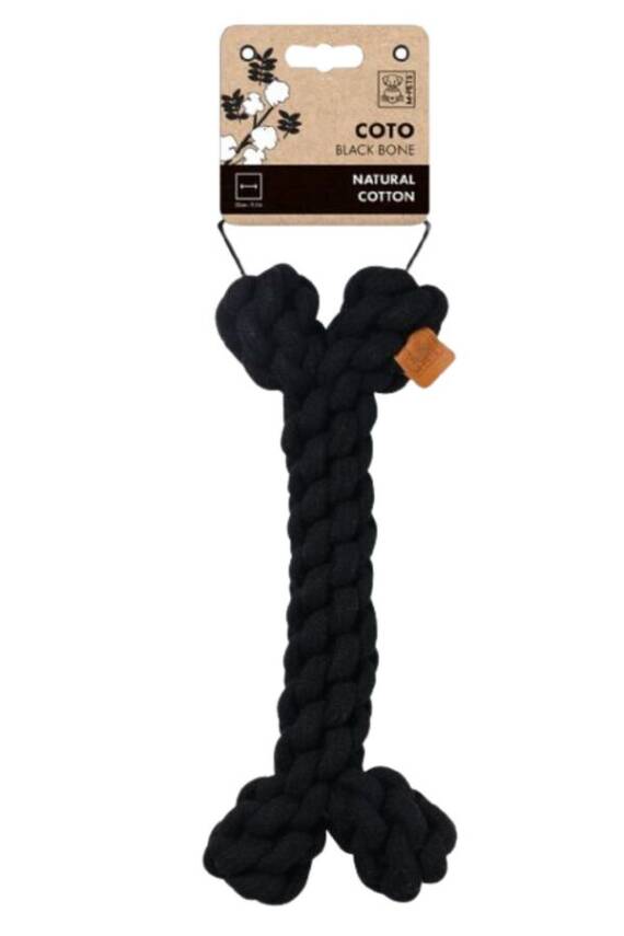 M-Pets Coto Black Bone Köpek Örgü Kemik Oyuncağı 19cm - 1