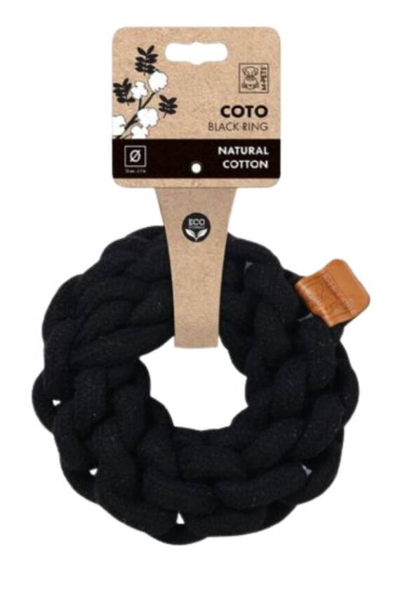M-Pets Coto Black Ring Örgü Halka Oyuncak 13cm - 1
