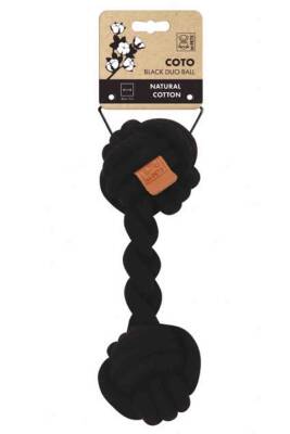 M-Pets Coto Duo Ball Örgü Oyuncak Siyah 28cm - M-PETS
