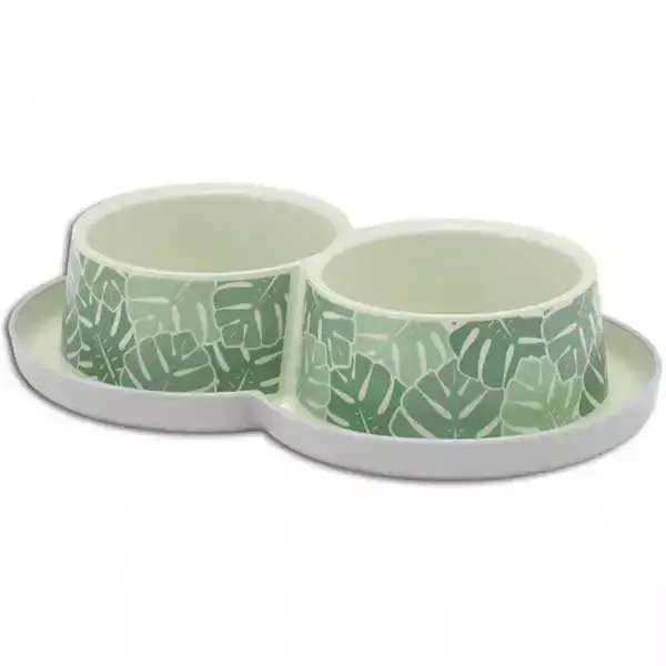 Moderna Eden Trendy Kedi Plastik Mama ve Su Kabı 2x350ml - 1