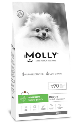 Molly Kuzulu ve Yabanmersinli Mini Irk Yavru Köpek Maması 2kg - MOLLY