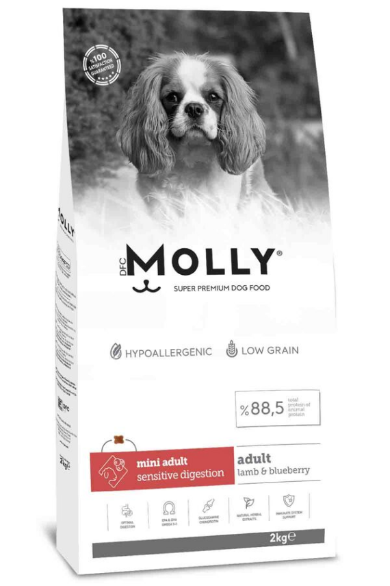 Molly Kuzulu ve Yabanmersinli Mini Irk Yetişkin Köpek Maması 2kg - 1
