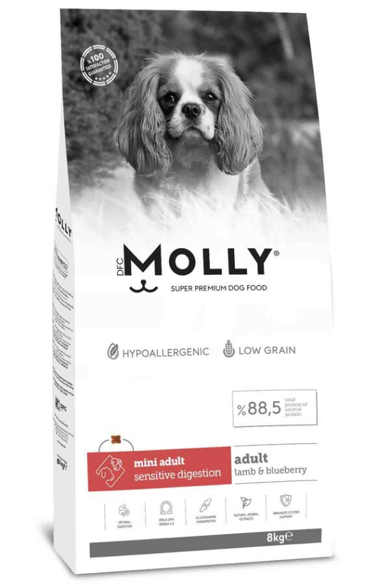 Molly Kuzulu ve Yabanmersinli Mini Irk Yetişkin Köpek Maması 8kg - 1