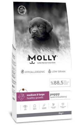 Molly Kuzulu Yabanmersinli Orta ve Büyük Irk Yavru Köpek Maması 2kg - MOLLY