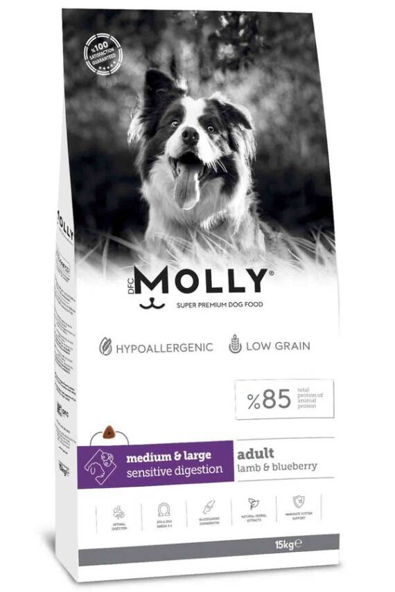 Molly Kuzulu Yabanmersinli Orta ve Büyük Irk Yetişkin Köpek Maması 15kg - 1