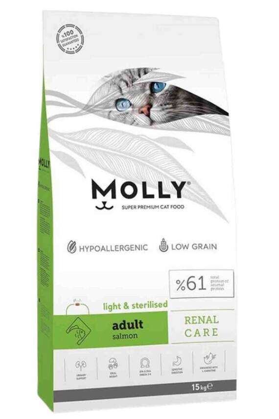 Molly Somonlu Light Kısırlaştırılmış Kedi Maması 15kg - 1