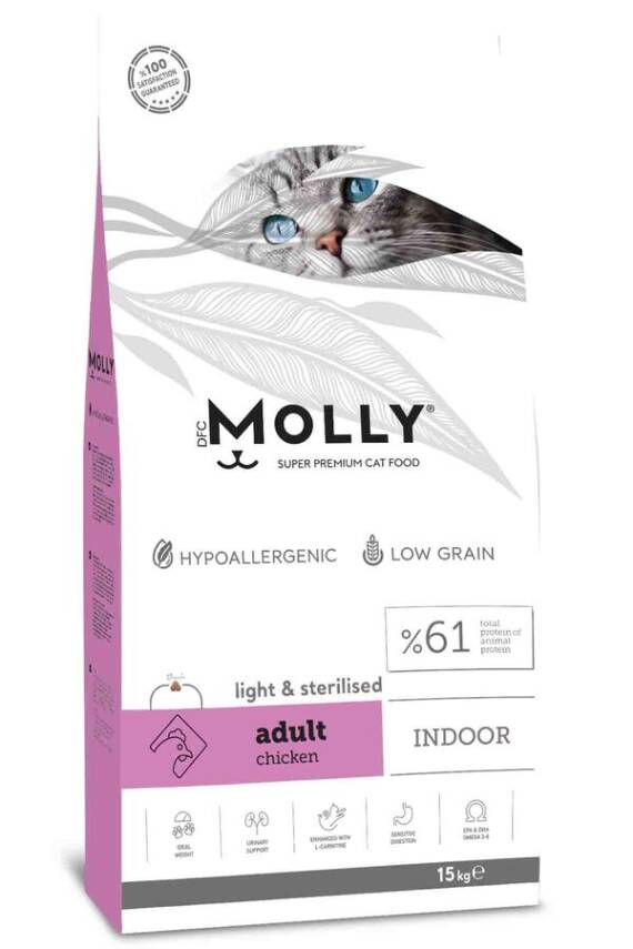Molly Tavuklu Light Kısırlaştırılmış Kedi Maması 15kg - 1
