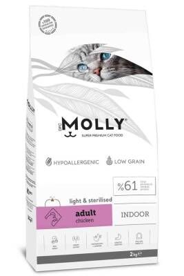 Molly Tavuklu Light Kısırlaştırılmış Kedi Maması 2kg - MOLLY