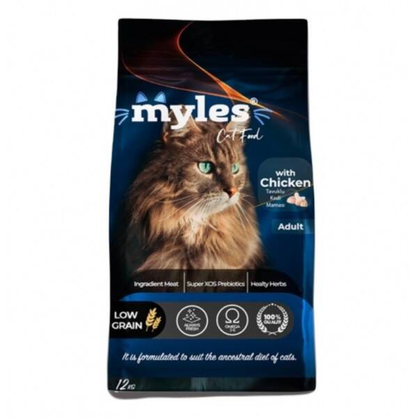 Myles Tavuk Etli Yetişkin Kedi Maması 12 KG - 1